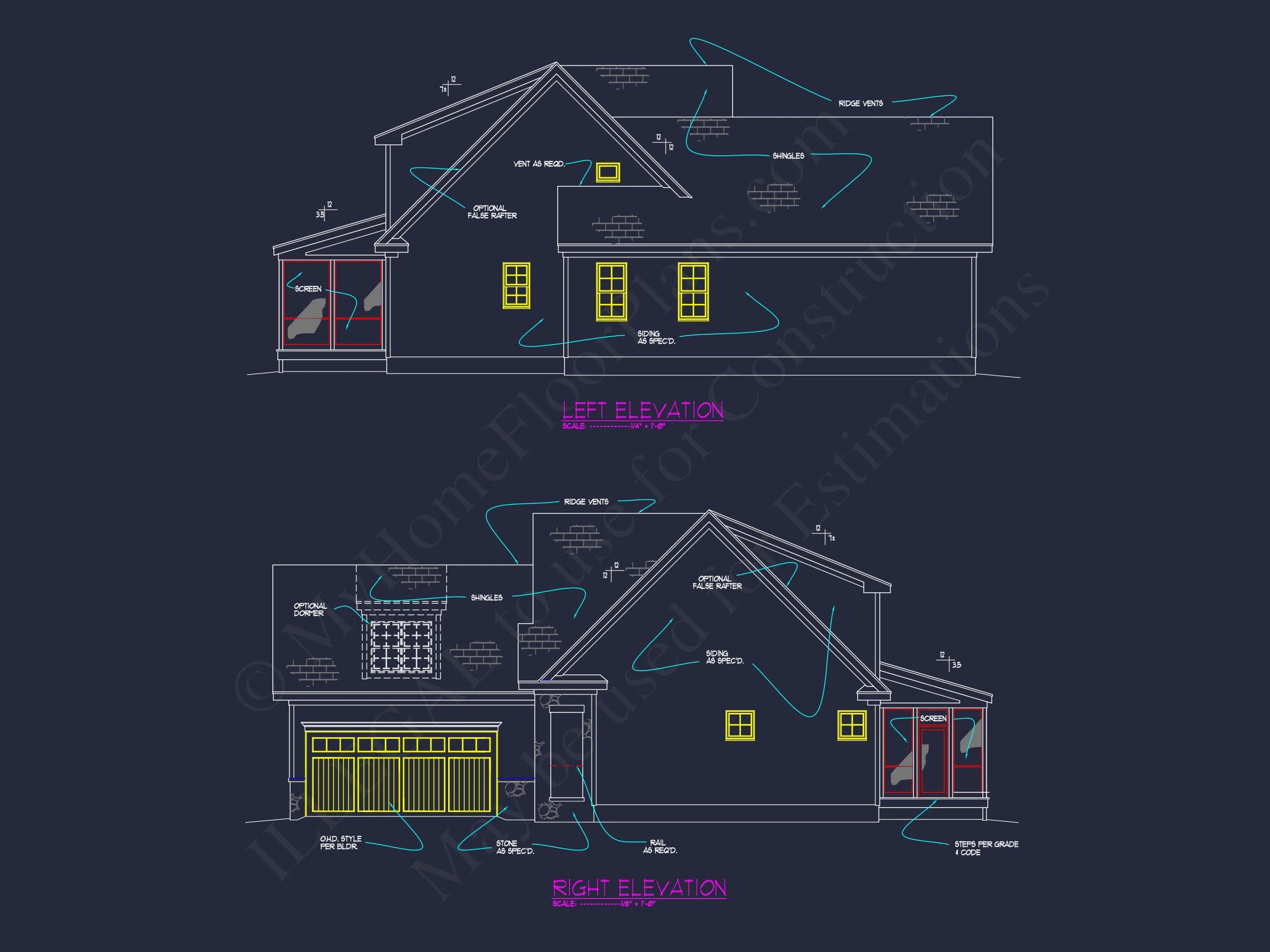 10-1660 HOUSE PLAN - Beautiful CAD House Plan: 4 Bedroom Floor Plan with Designs 8 Beautiful CAD house Plan: 4 Bedroom Floor Plan with Designs