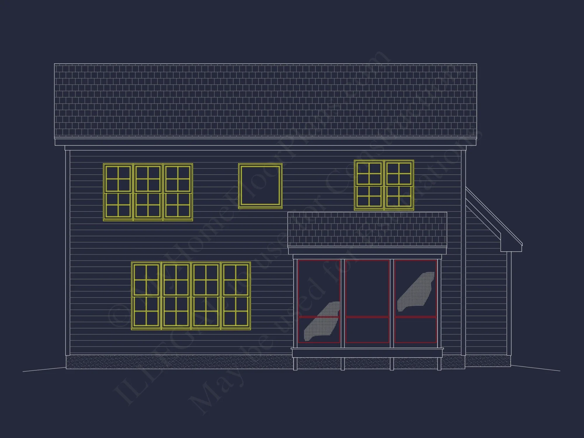 Beautiful CAD house Plan: 4 Bedroom Floor Plan with Designs