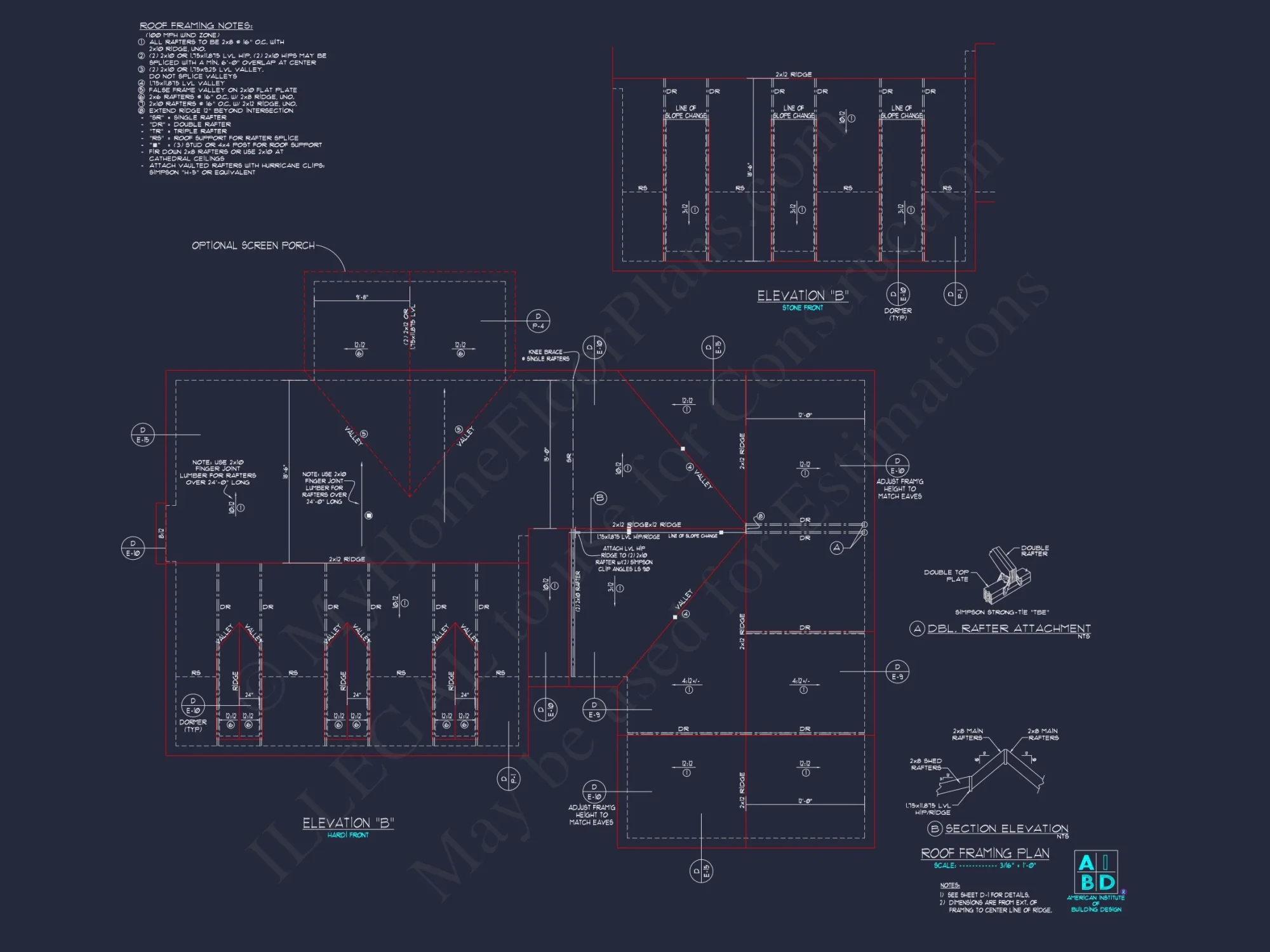 Customizable house Plan with 2 Floors & Colonial Farmhouse Design