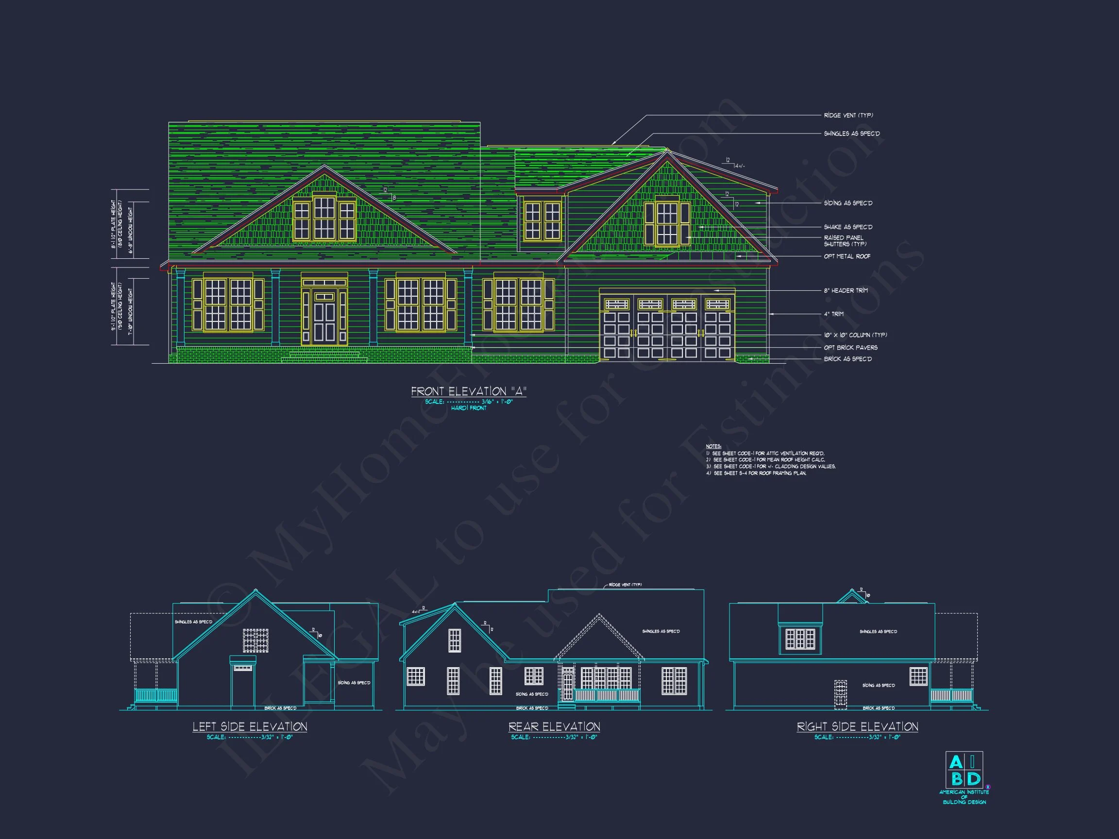 10-1642 HOUSE PLAN - Customizable House Plan with 2 Floors & Colonial Farmhouse Design 10 Customizable house Plan with 2 Floors & Colonial Farmhouse Design