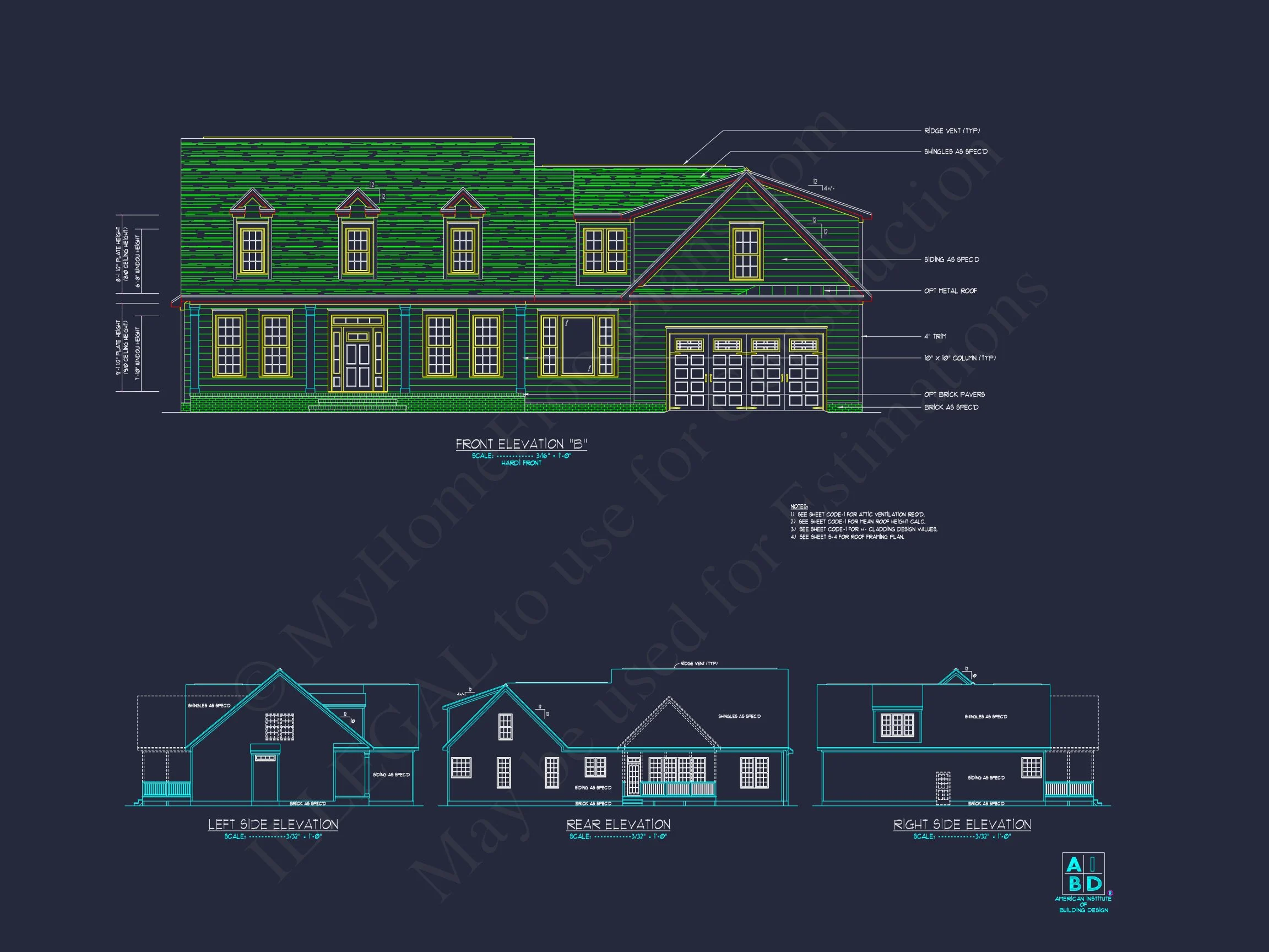 10-1642 HOUSE PLAN - Customizable House Plan with 2 Floors & Colonial Farmhouse Design 9 Customizable house Plan with 2 Floors & Colonial Farmhouse Design