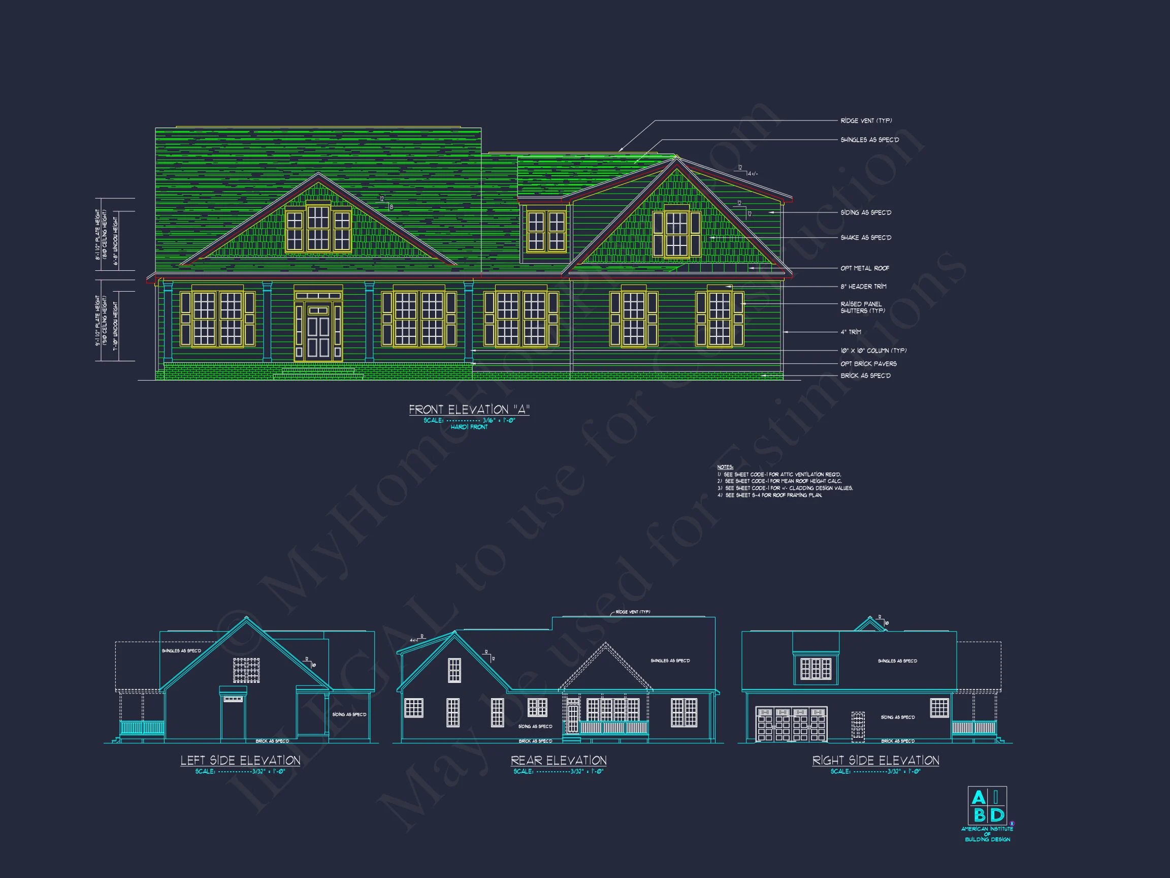 10-1642 HOUSE PLAN - Customizable House Plan with 2 Floors & Colonial Farmhouse Design 4 Customizable house Plan with 2 Floors & Colonial Farmhouse Design