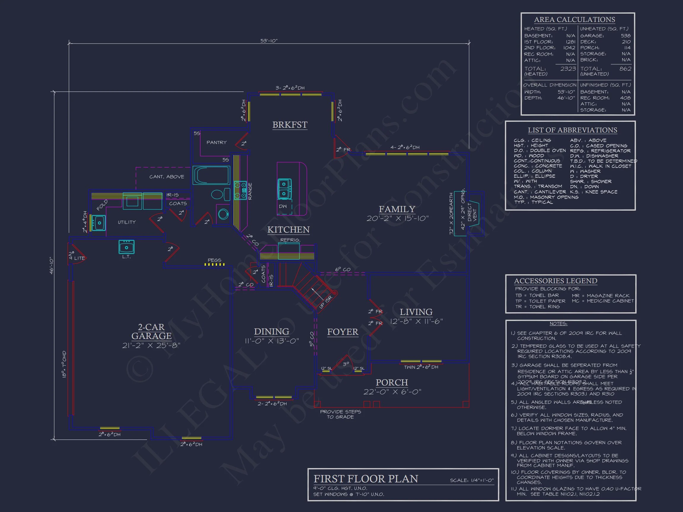 10-1635 HOUSE PLAN - Traditional 3-Bedroom House Plan with 2-Car Garage | 2273 Sq Ft 6 Traditional 3-Bedroom house Plan with 2-Car Garage