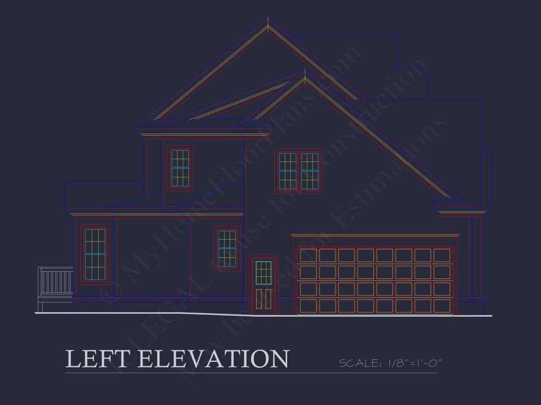 Traditional 3-Bedroom house Plan with 2-Car Garage