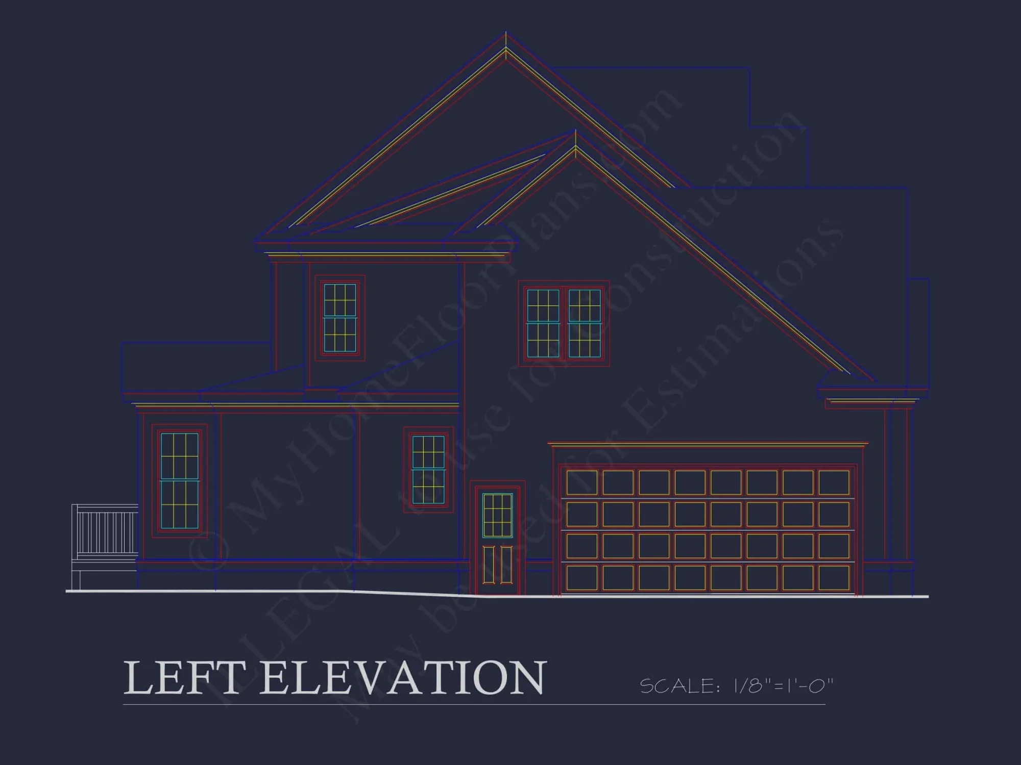 Traditional 3-Bedroom house Plan with 2-Car Garage