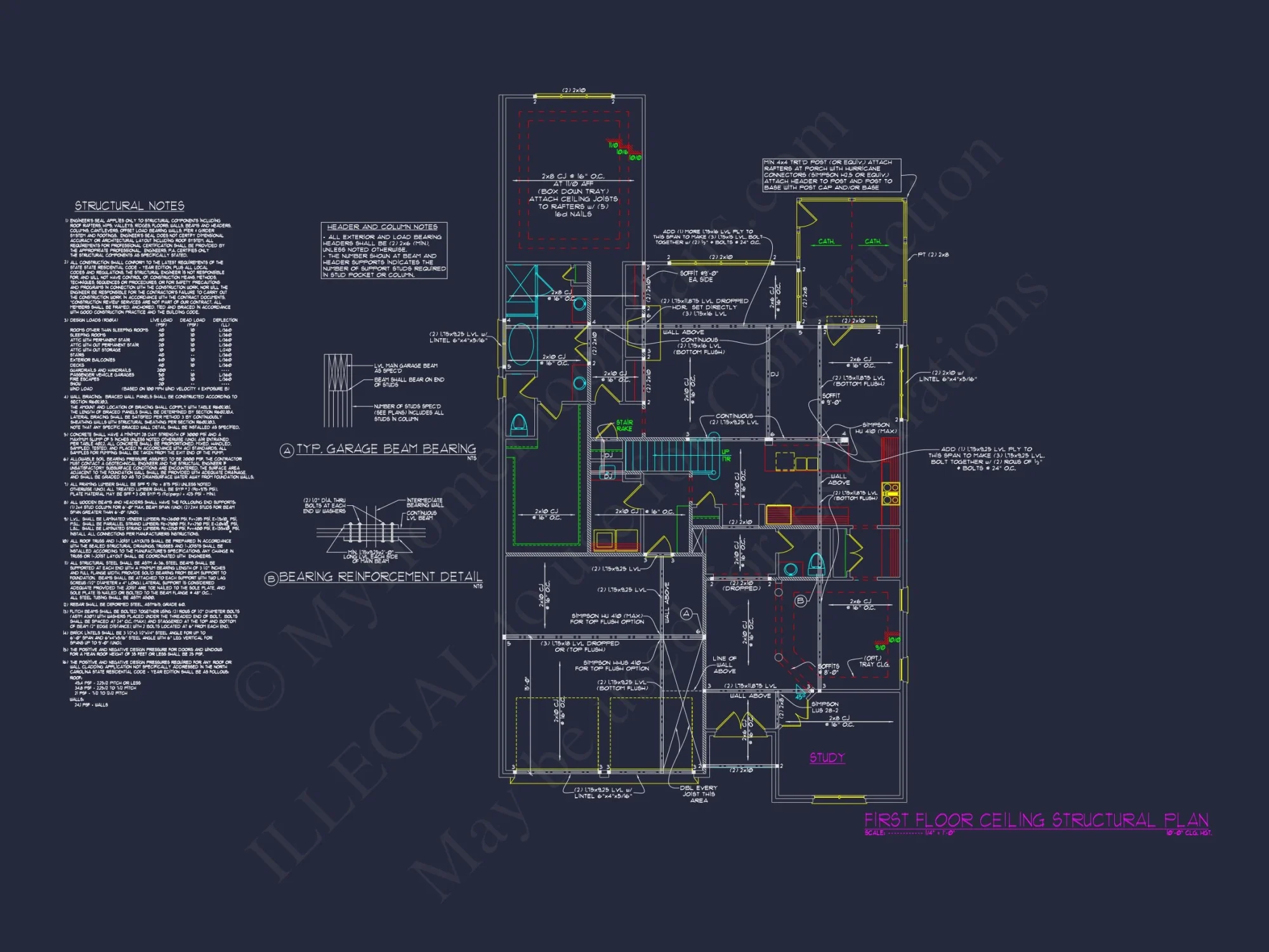 Elegant house Design Blueprint with 4 Bedrooms & 2-Car Garage