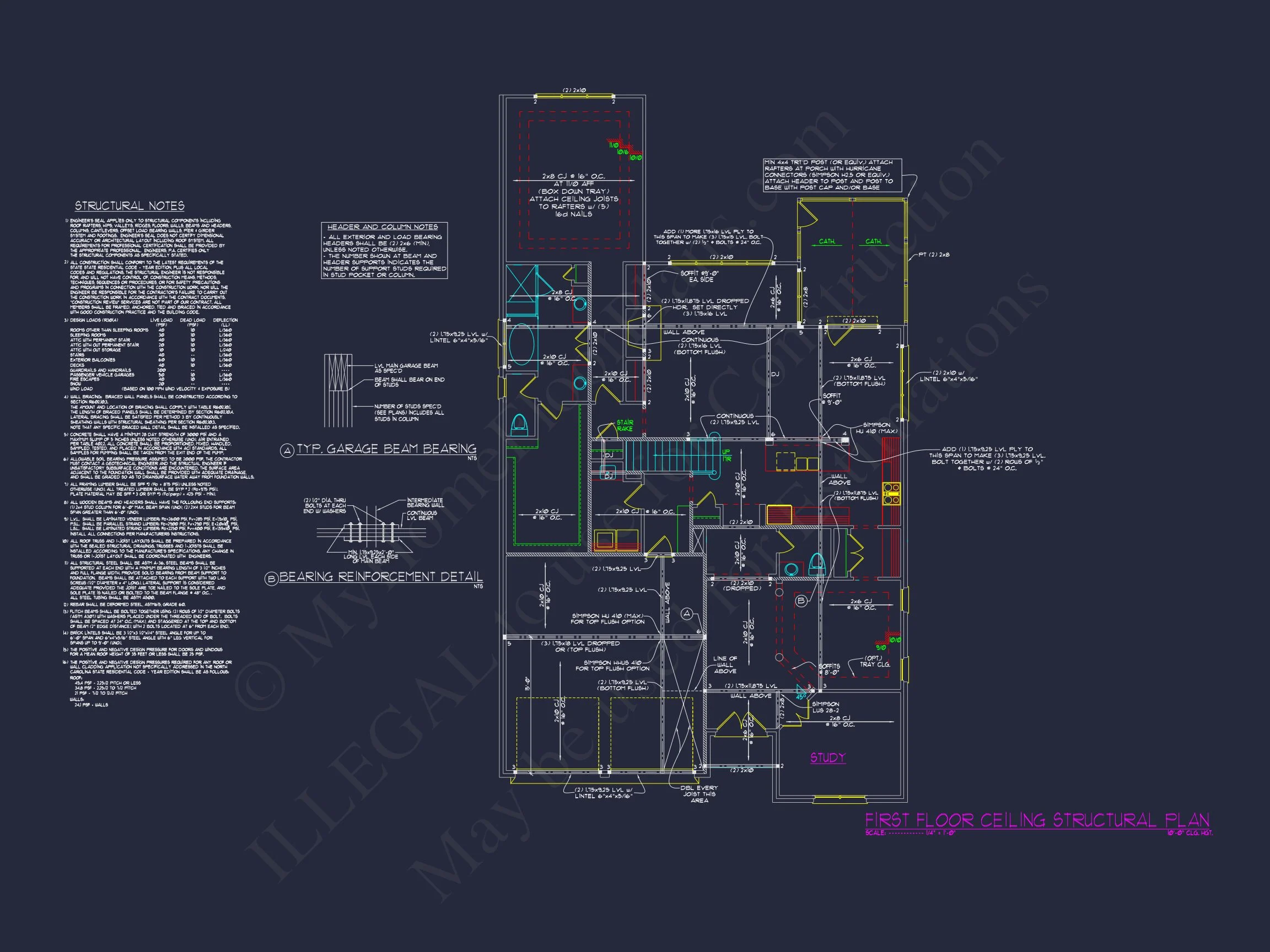 Elegant house Design Blueprint with 4 Bedrooms & 2-Car Garage