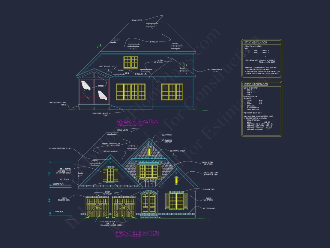 Elegant house Design Blueprint with 4 Bedrooms & 2-Car Garage