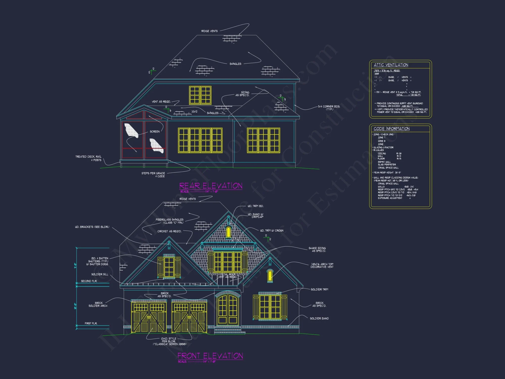 Elegant house Design Blueprint with 4 Bedrooms & 2-Car Garage