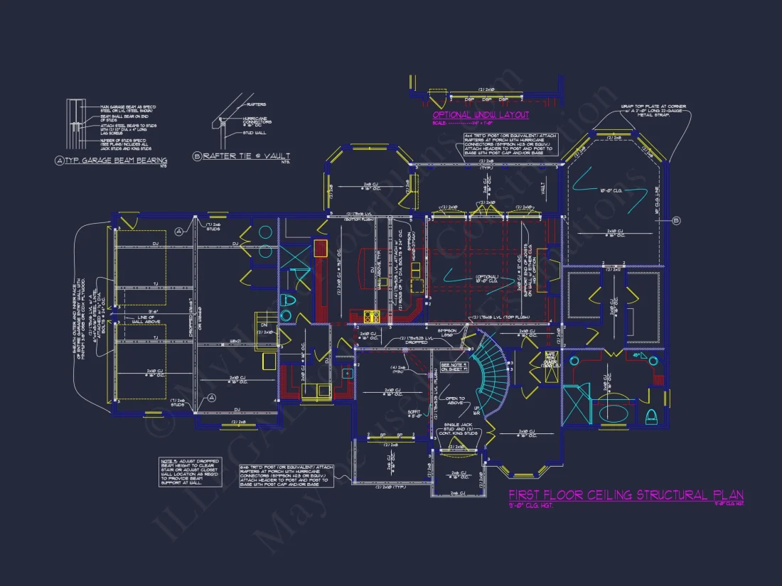Custom house Plan with Spacious 1.5 Story Floor Plan Design