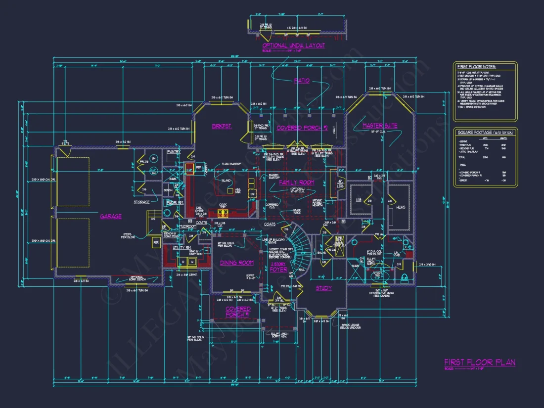 Custom house Plan with Spacious 1.5 Story Floor Plan Design