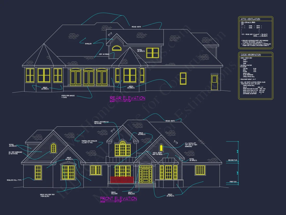 Custom house Plan with Spacious 1.5 Story Floor Plan Design