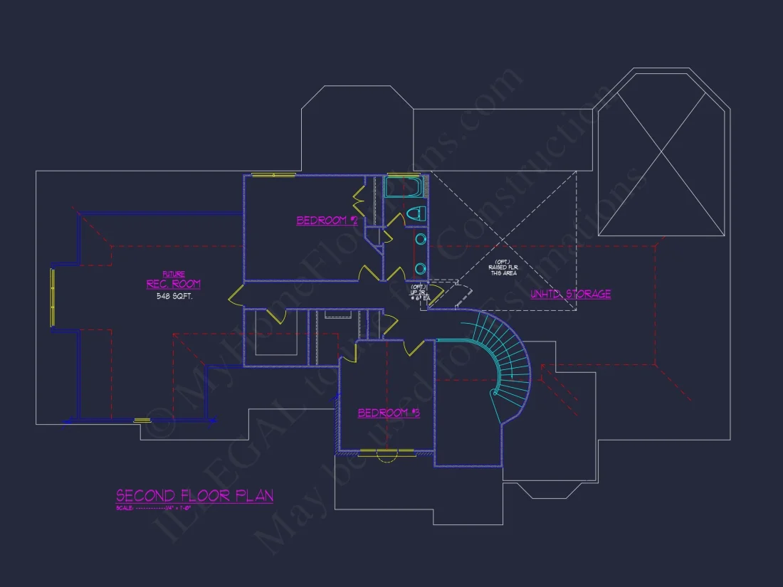 Custom house Plan with Spacious 1.5 Story Floor Plan Design