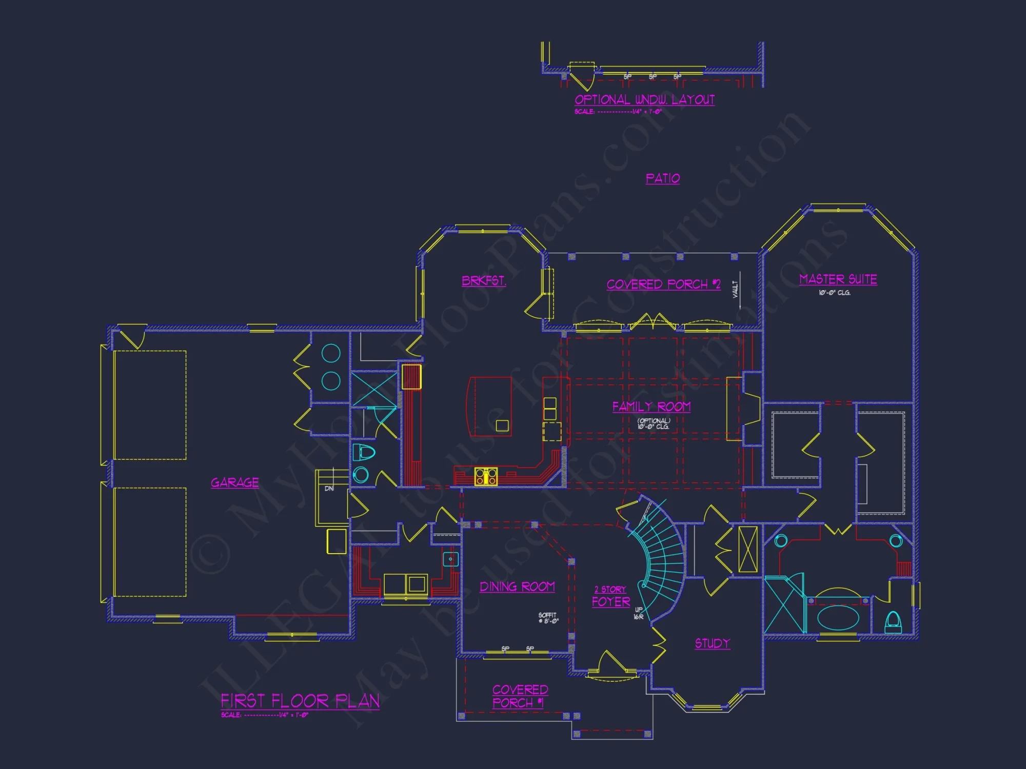 Custom house Plan with Spacious 1.5 Story Floor Plan Design