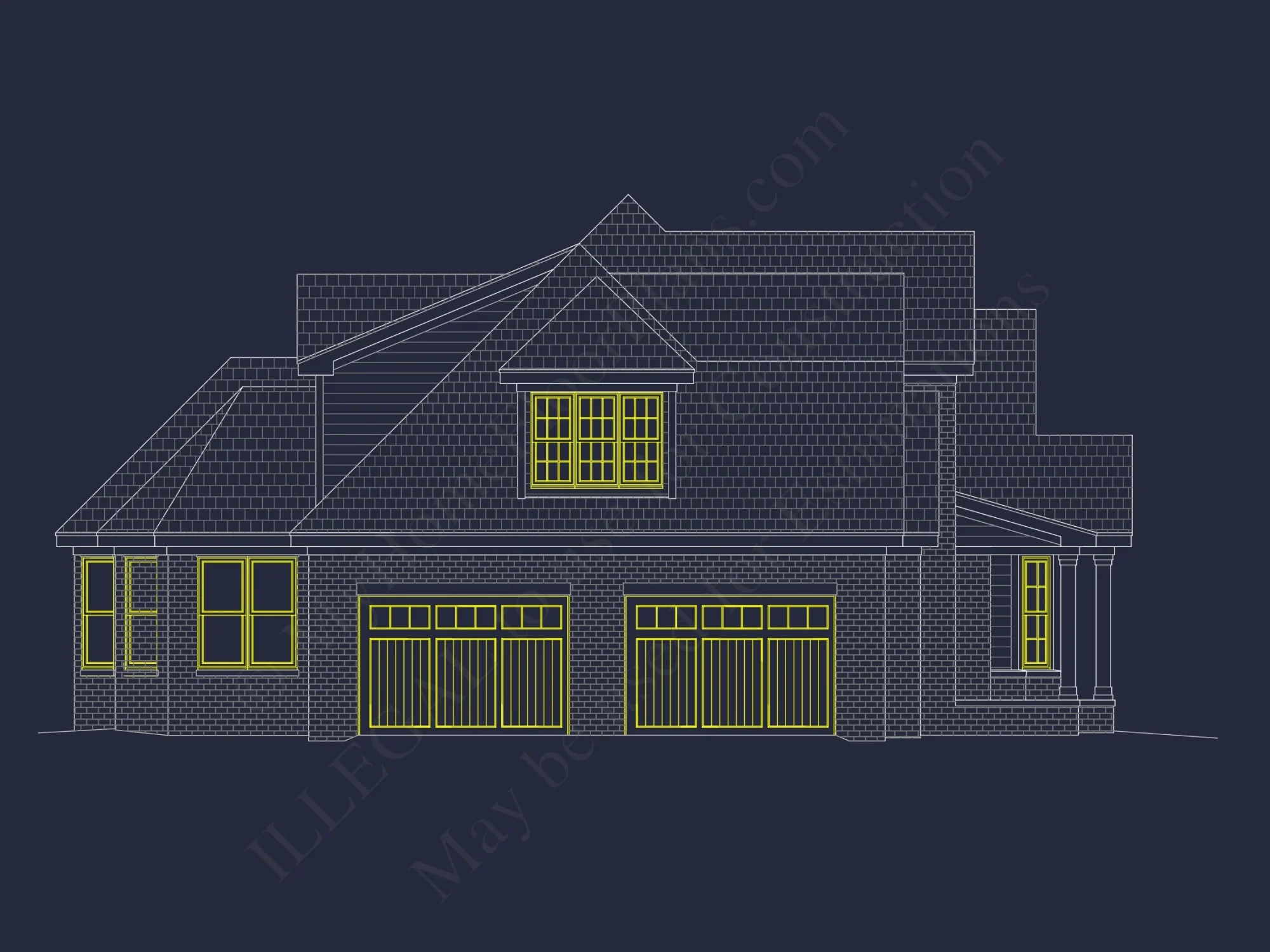 Custom house Plan with Spacious 1.5 Story Floor Plan Design