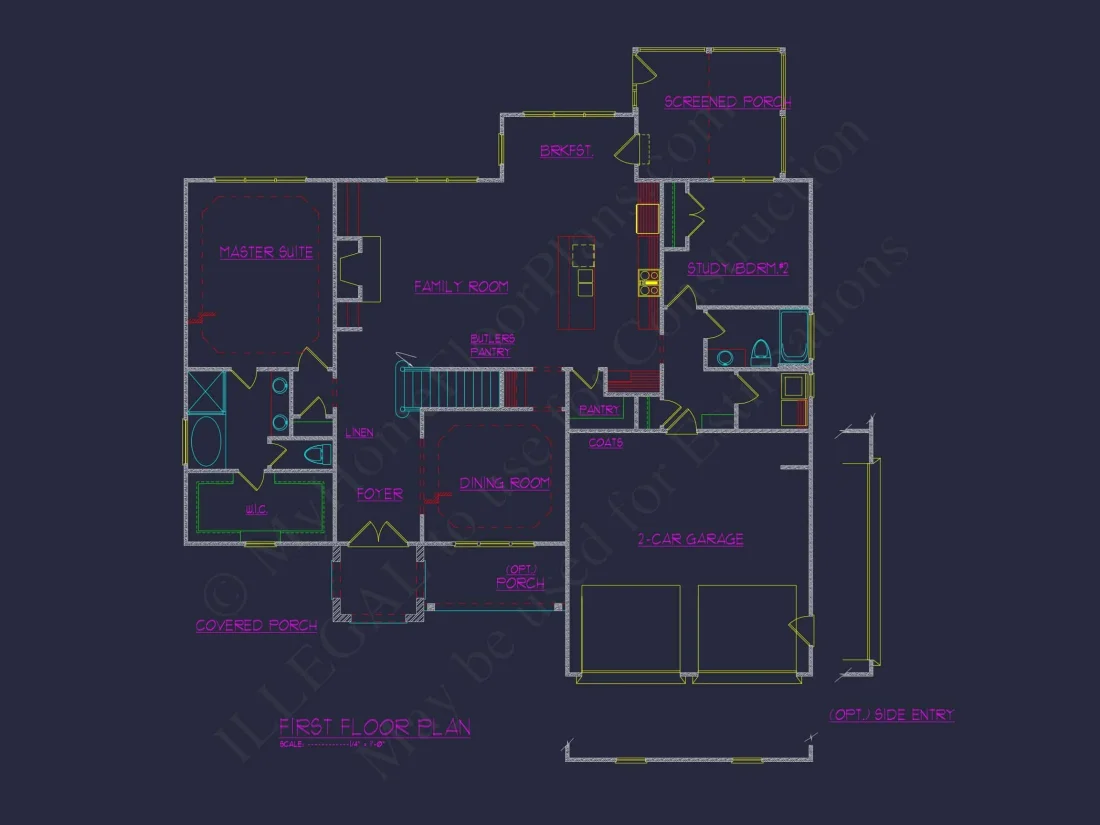 Customizable house Floor Plan with CAD Designs and Blueprint