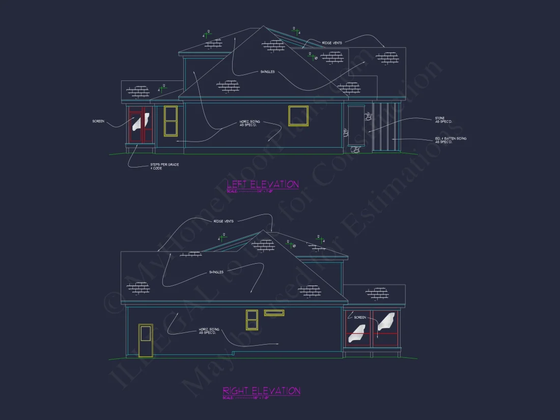 Customizable house Floor Plan with CAD Designs and Blueprint