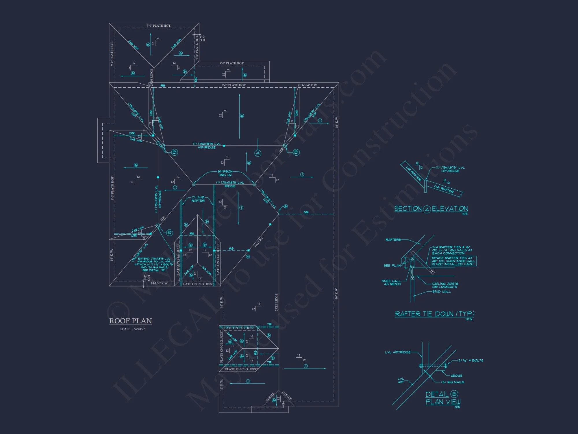 Elegant house Plan with Detailed Blueprint for Designers and Builders