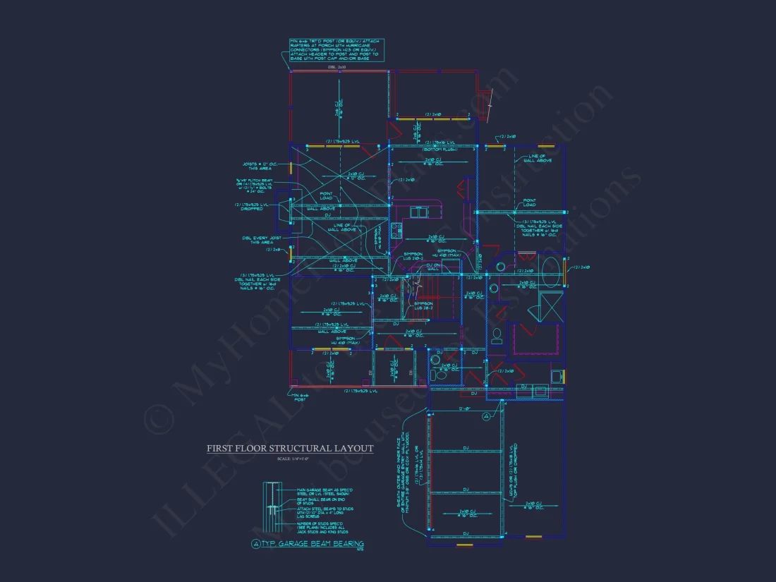 Elegant house Plan with Detailed Blueprint for Designers and Builders