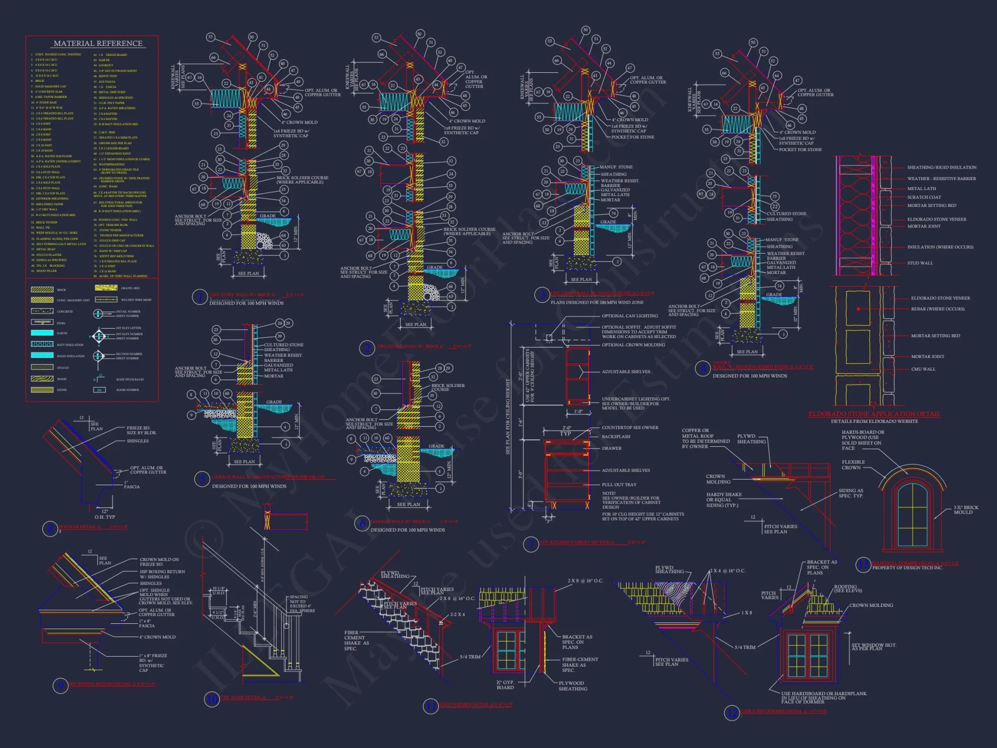 Elegant house Plan with Detailed Blueprint for Designers and Builders