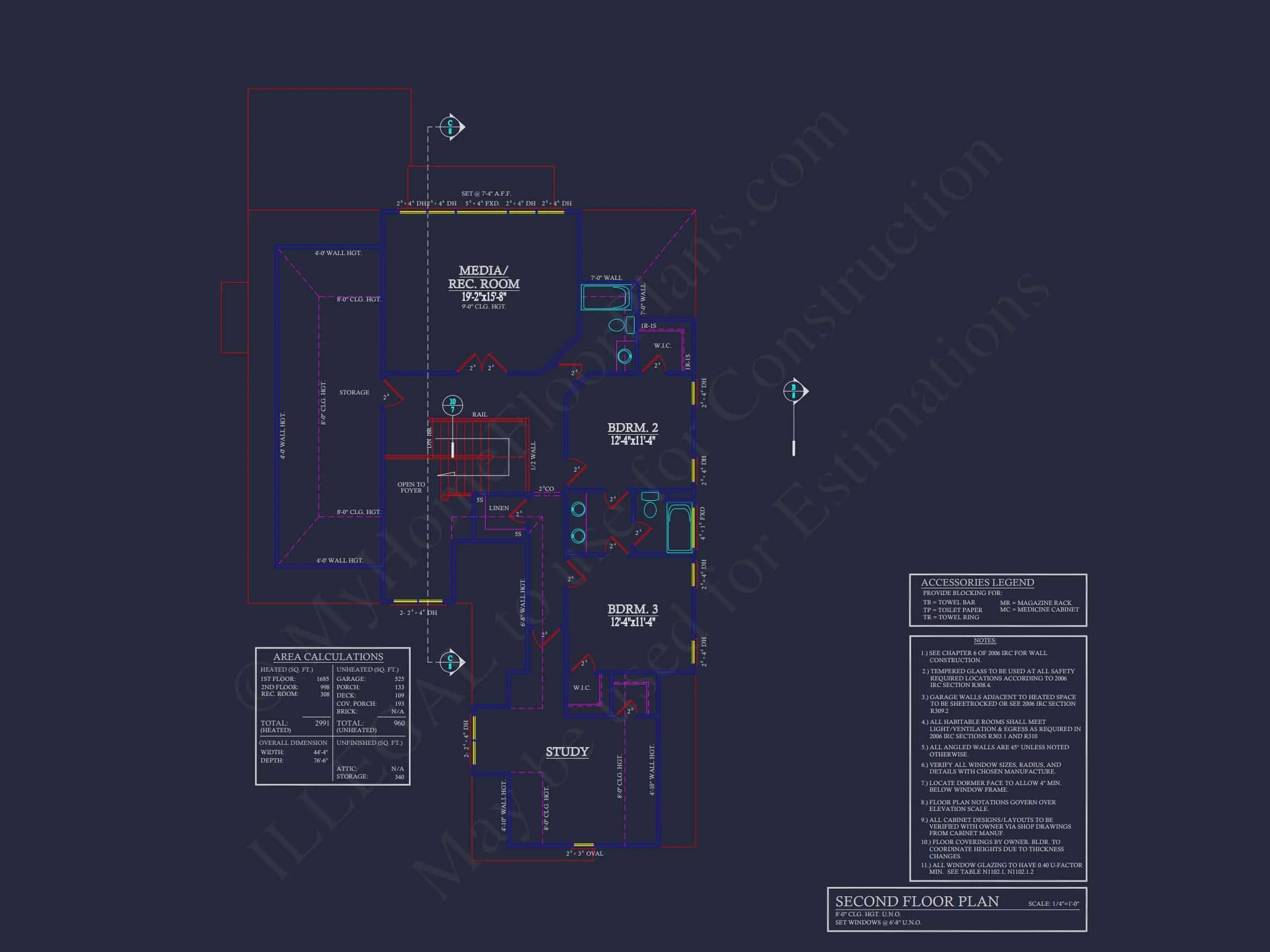 Elegant house Plan with Detailed Blueprint for Designers and Builders