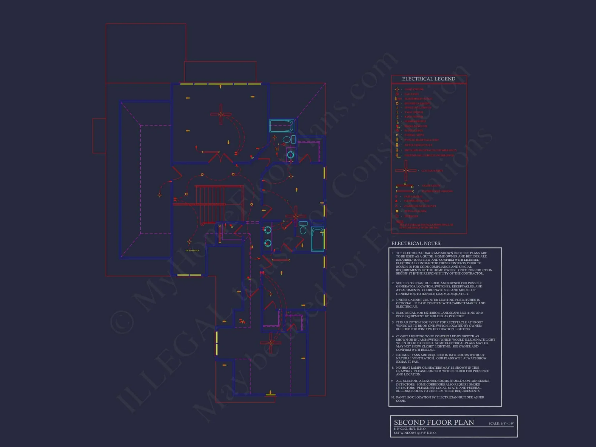 Elegant house Plan with Detailed Blueprint for Designers and Builders