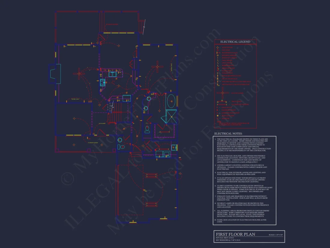 Elegant house Plan with Detailed Blueprint for Designers and Builders