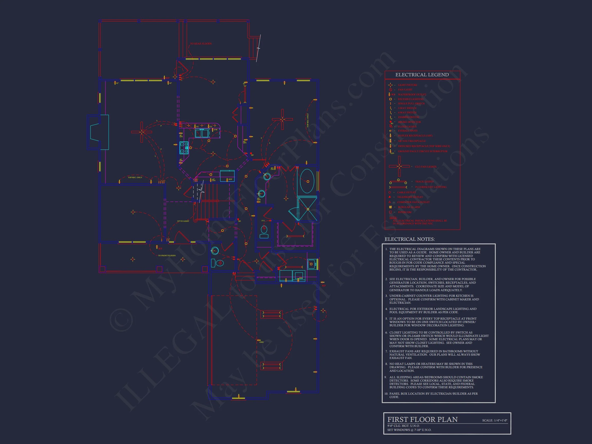 Elegant house Plan with Detailed Blueprint for Designers and Builders