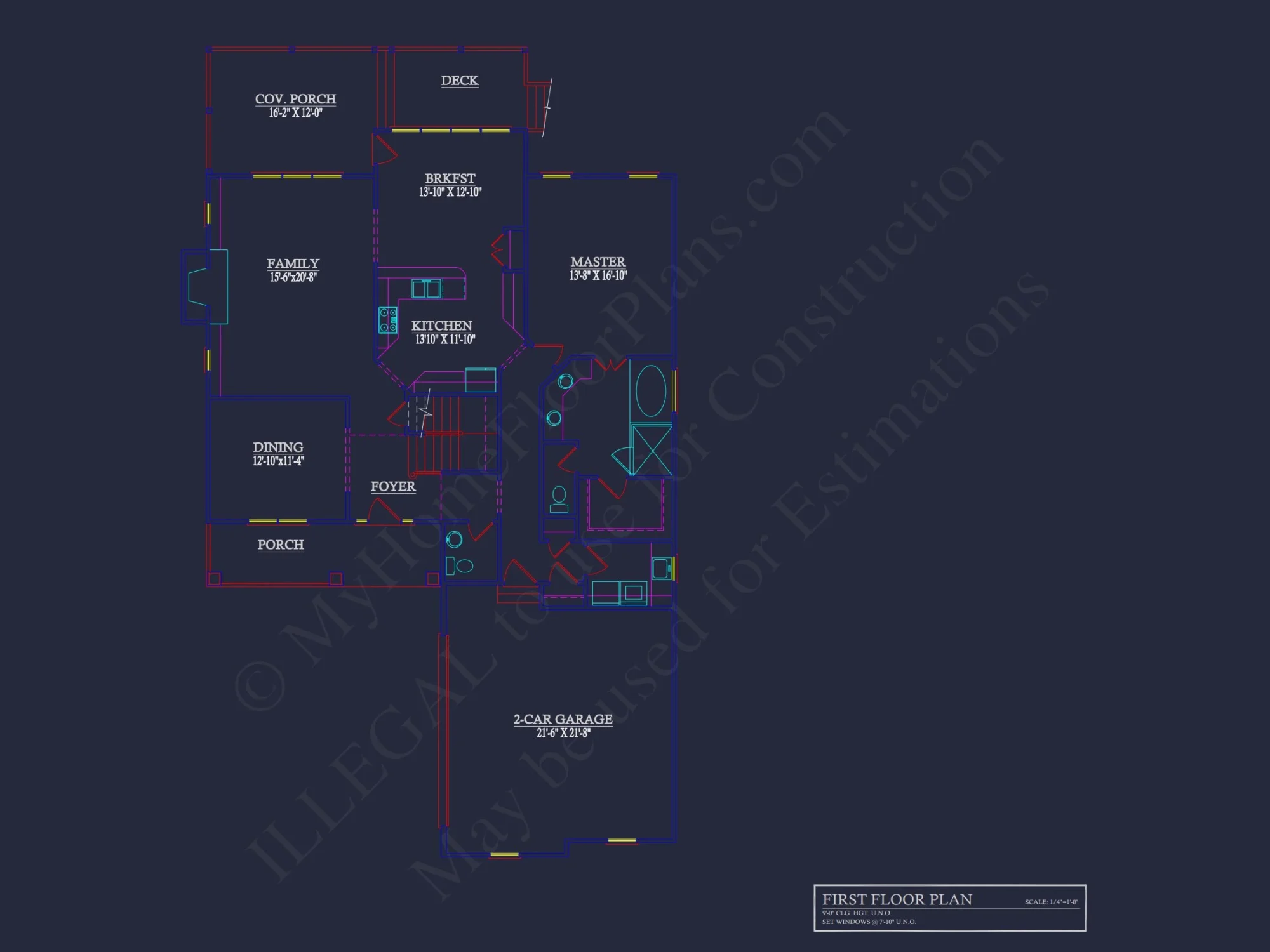Elegant house Plan with Detailed Blueprint for Designers and Builders