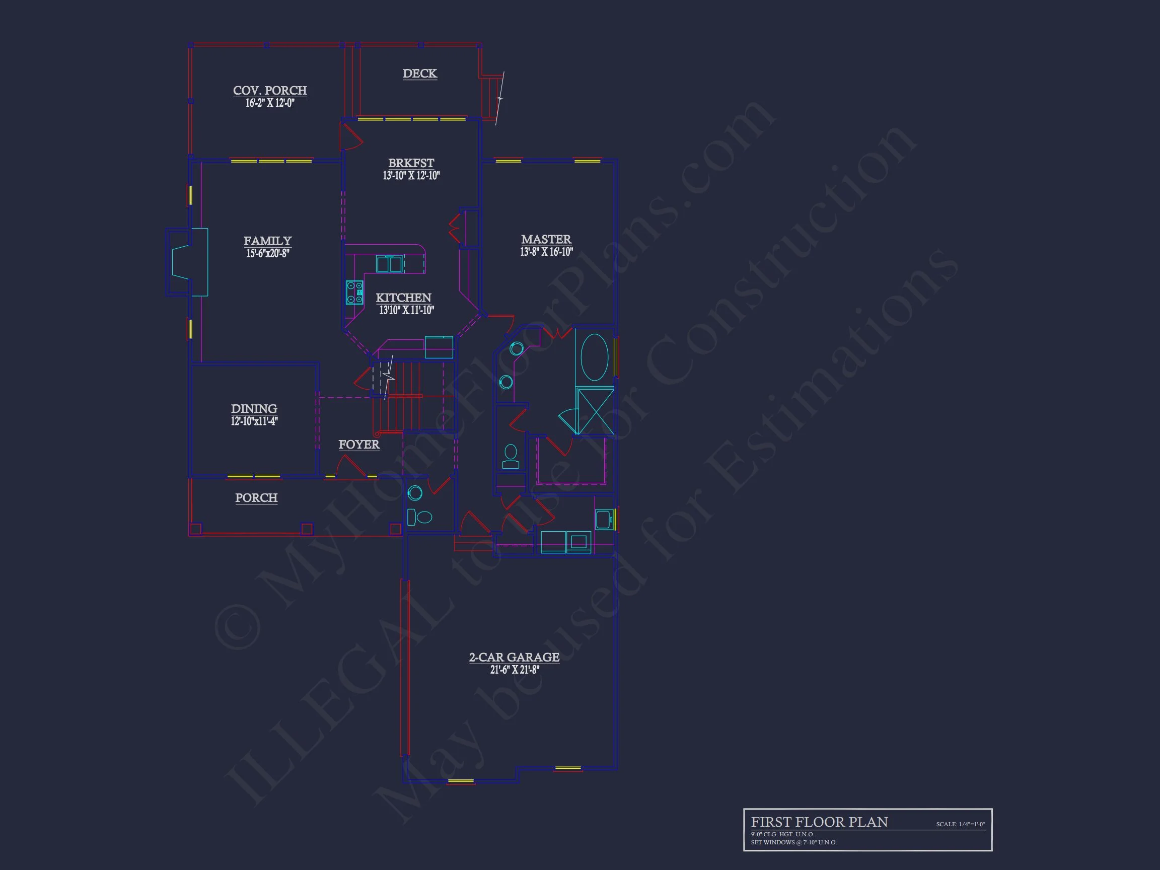 Elegant house Plan with Detailed Blueprint for Designers and Builders