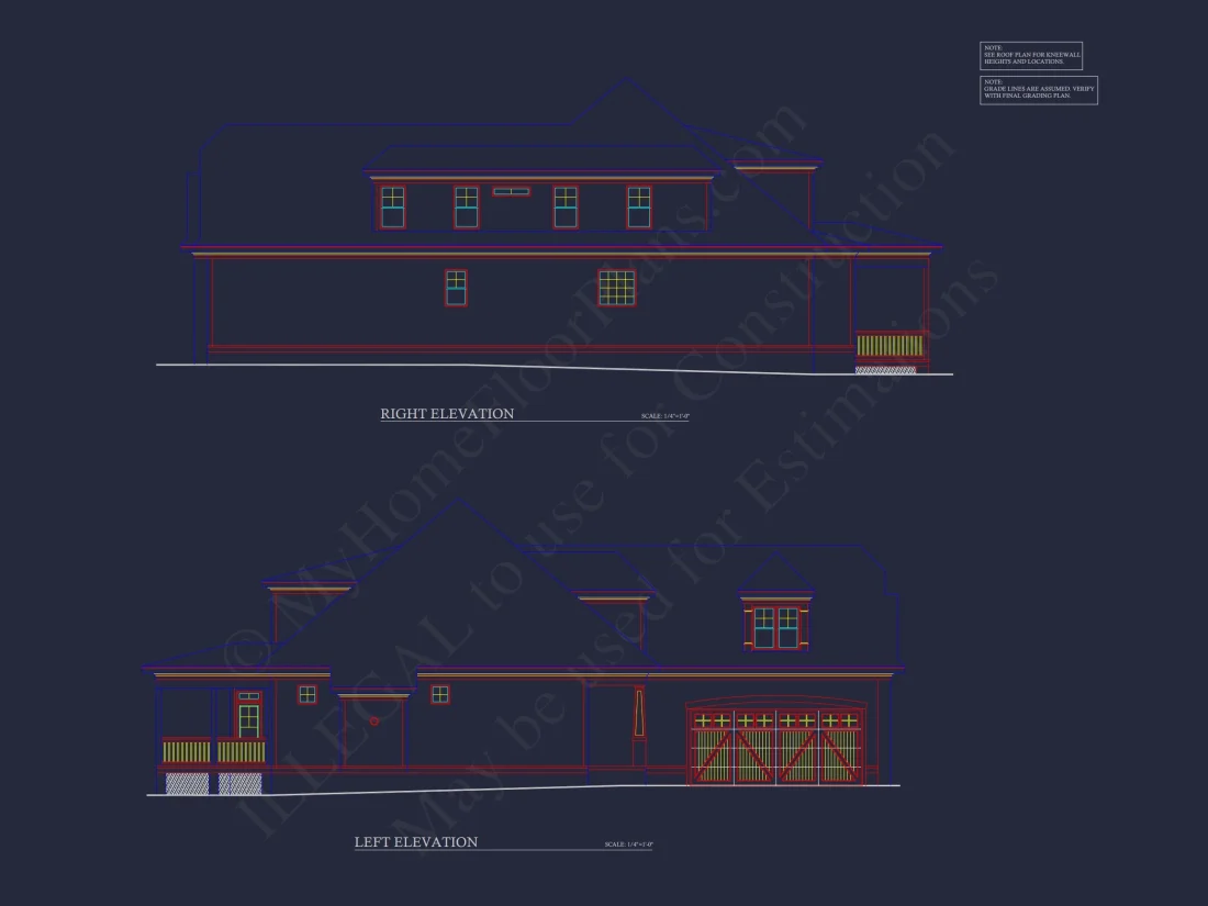 Elegant house Plan with Detailed Blueprint for Designers and Builders