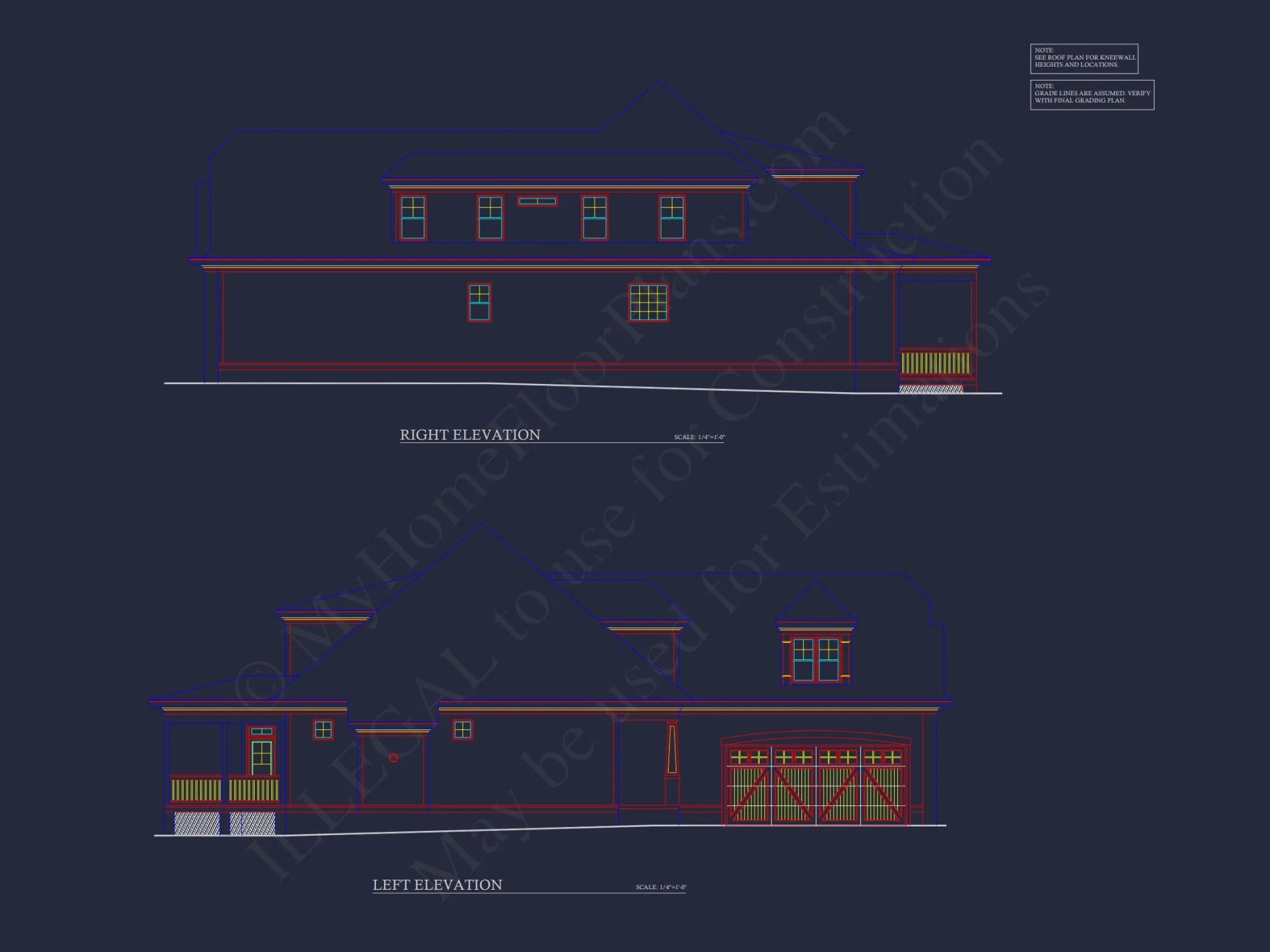 Elegant house Plan with Detailed Blueprint for Designers and Builders