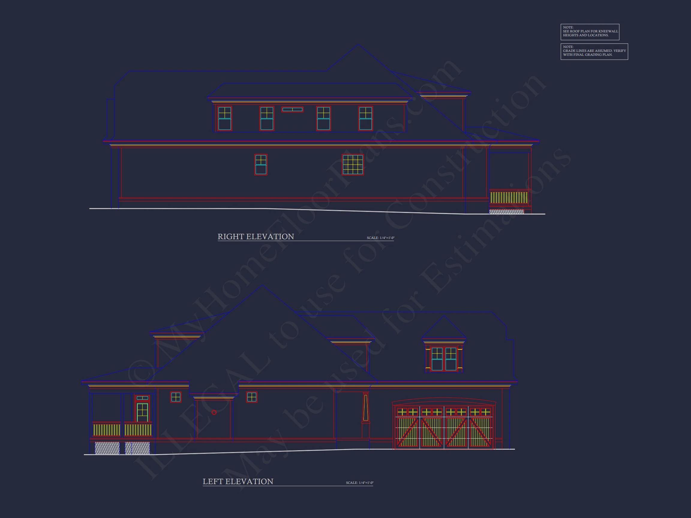 Elegant house Plan with Detailed Blueprint for Designers and Builders