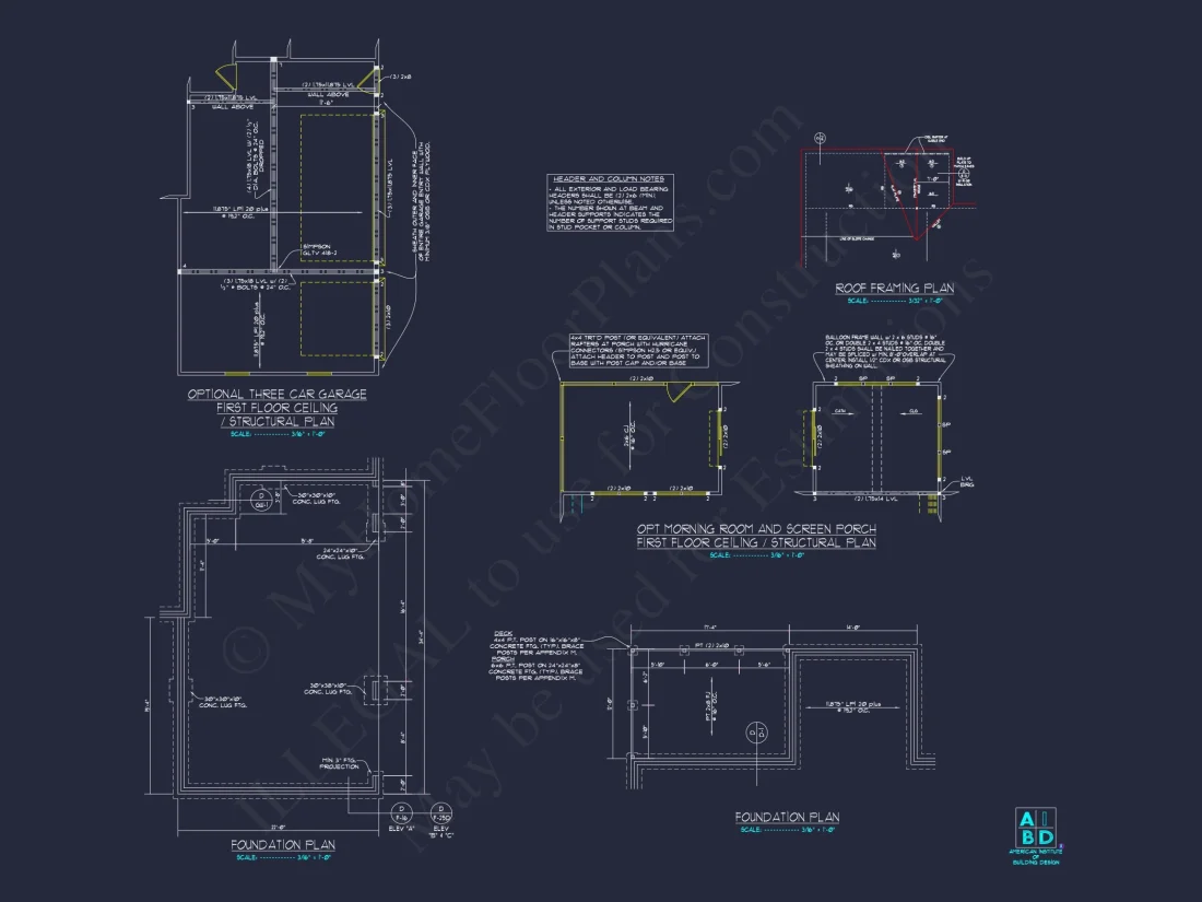 Craftsman house Floor Plan Design