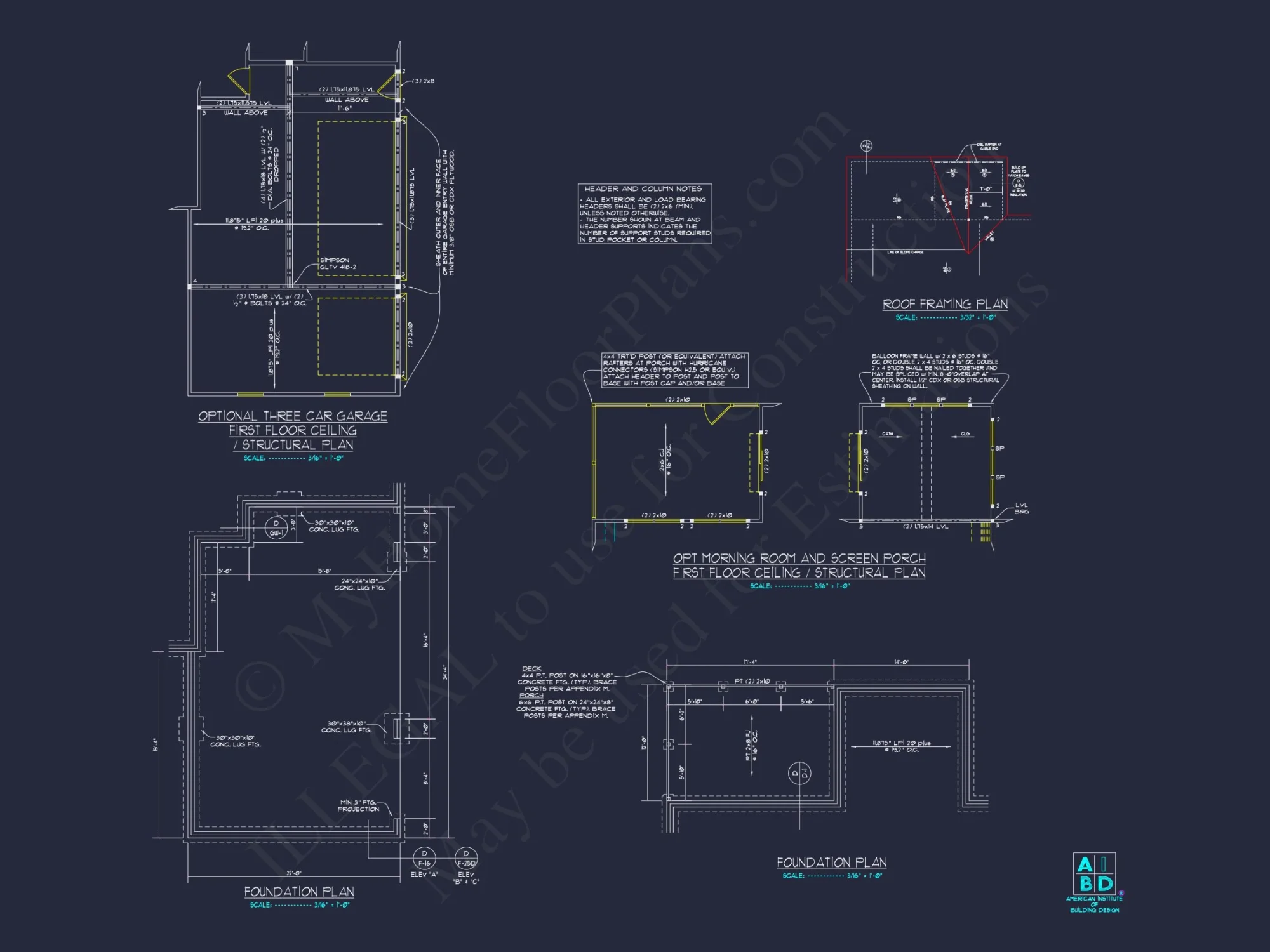 Craftsman house Floor Plan Design