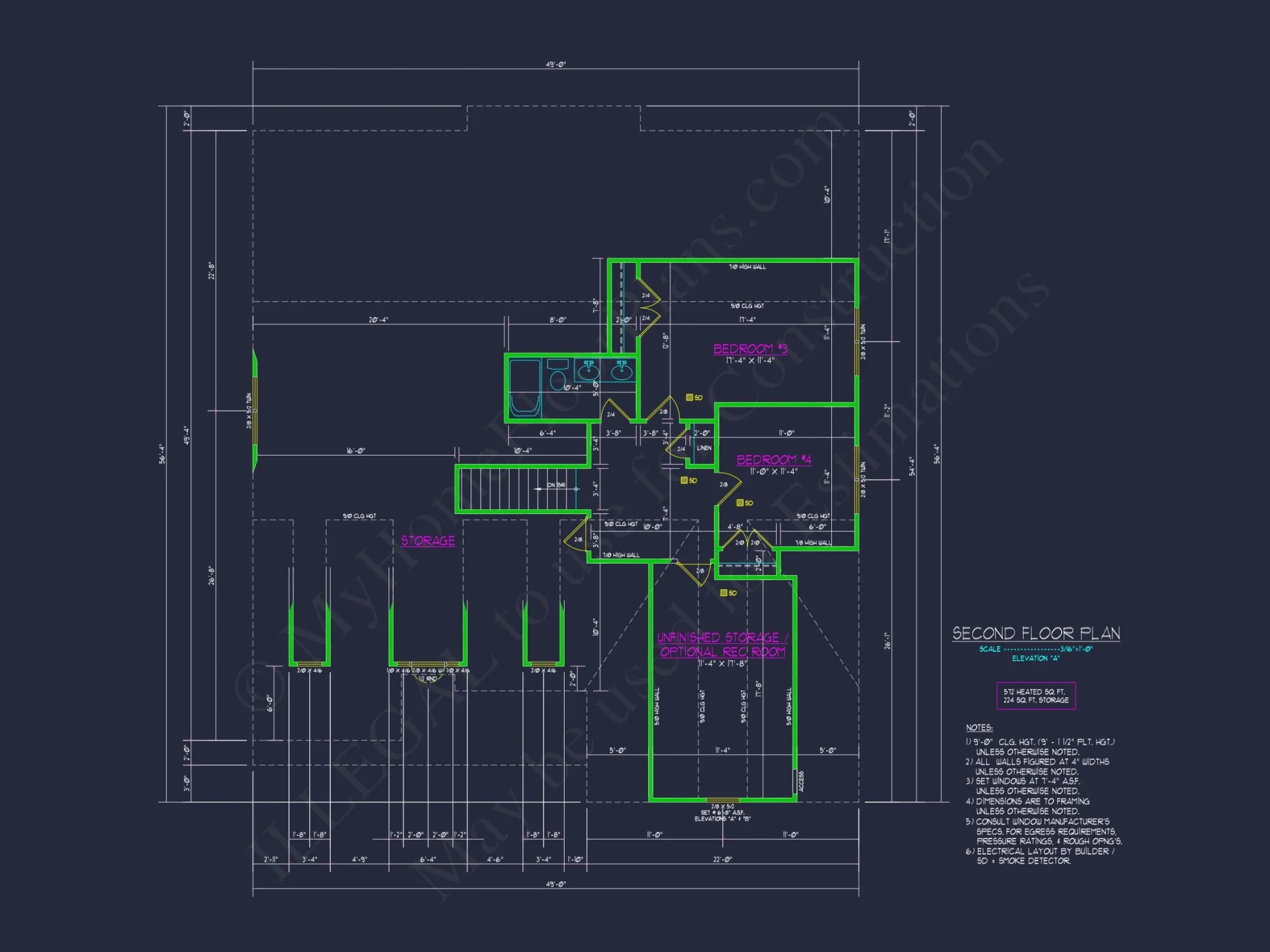 Craftsman house Floor Plan Design