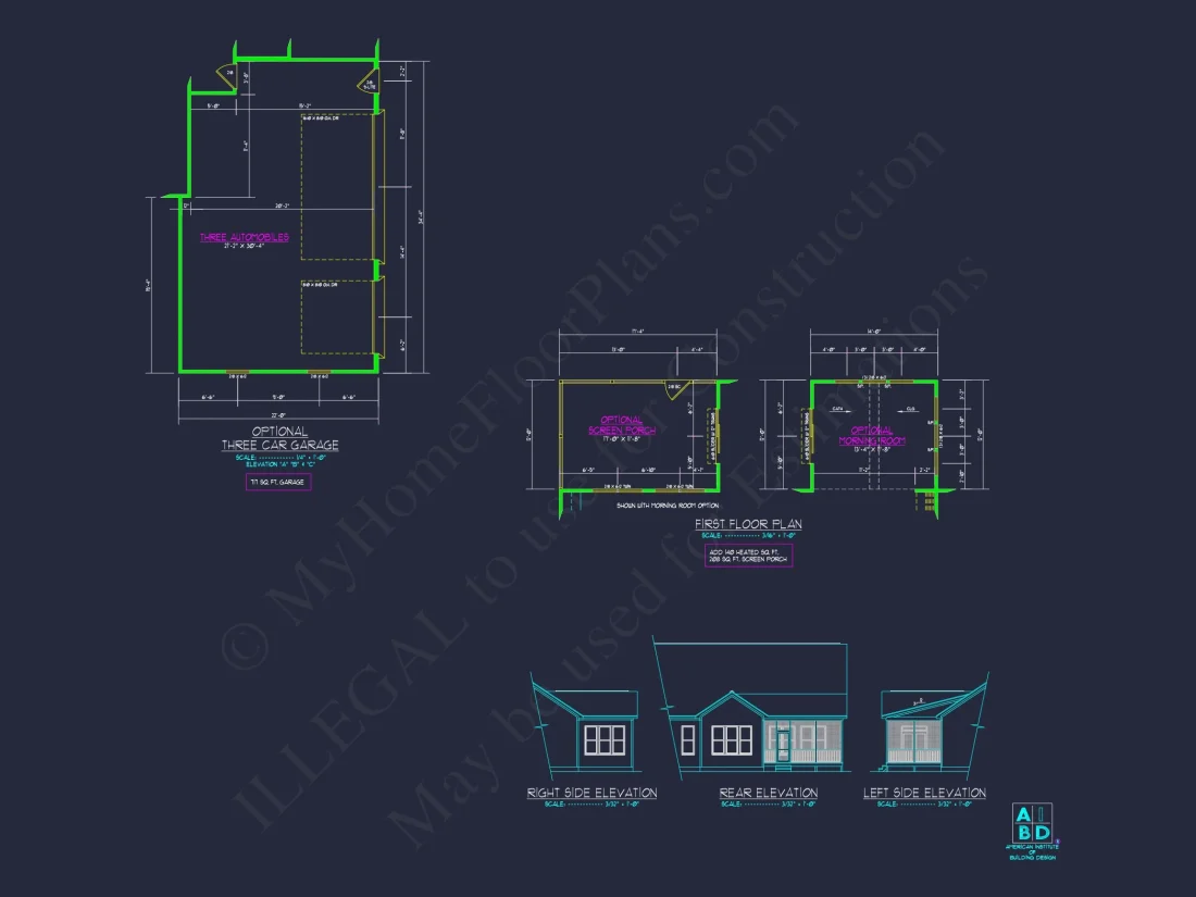 Craftsman house Floor Plan Design