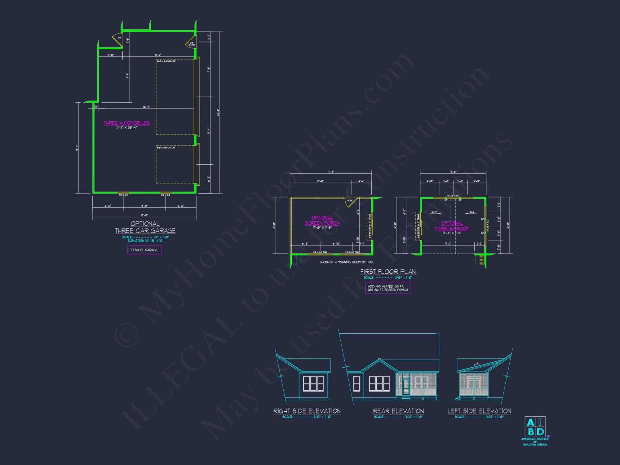 Craftsman house Floor Plan Design