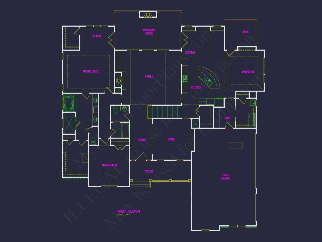 Elegant house Plan with Basement and CAD Designs for Builders