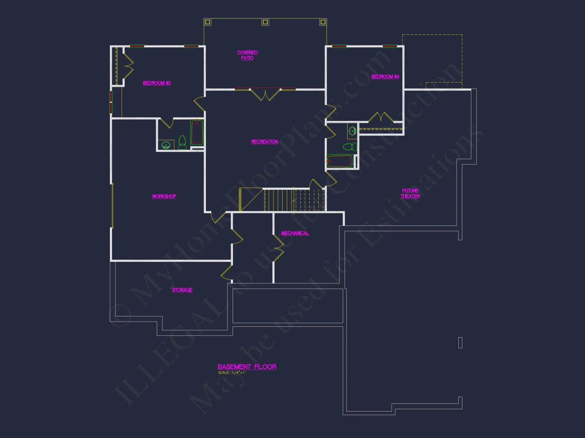 Elegant house Plan with Basement and CAD Designs for Builders