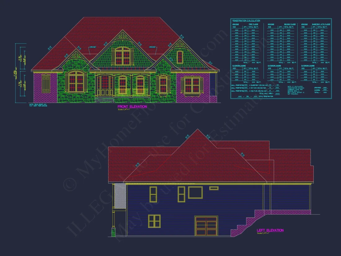 Elegant house Plan with Basement and CAD Designs for Builders