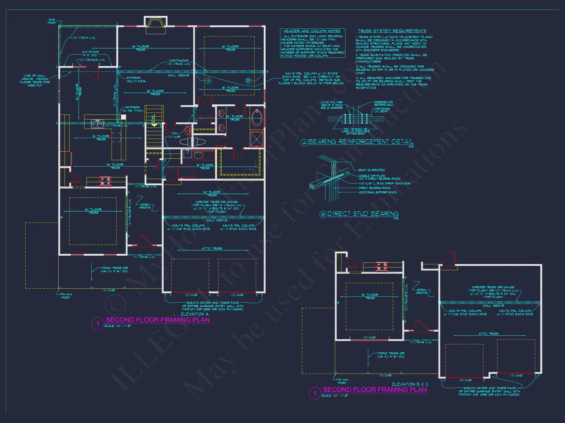 house Plan Blueprint: Large Architecture Designs w/ CAD