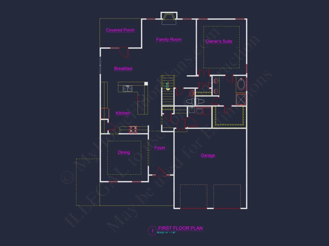 house Plan Blueprint: Large Architecture Designs w/ CAD