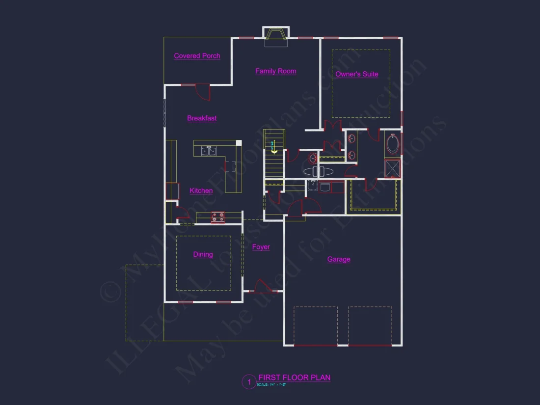 house Plan Blueprint: Large Architecture Designs w/ CAD
