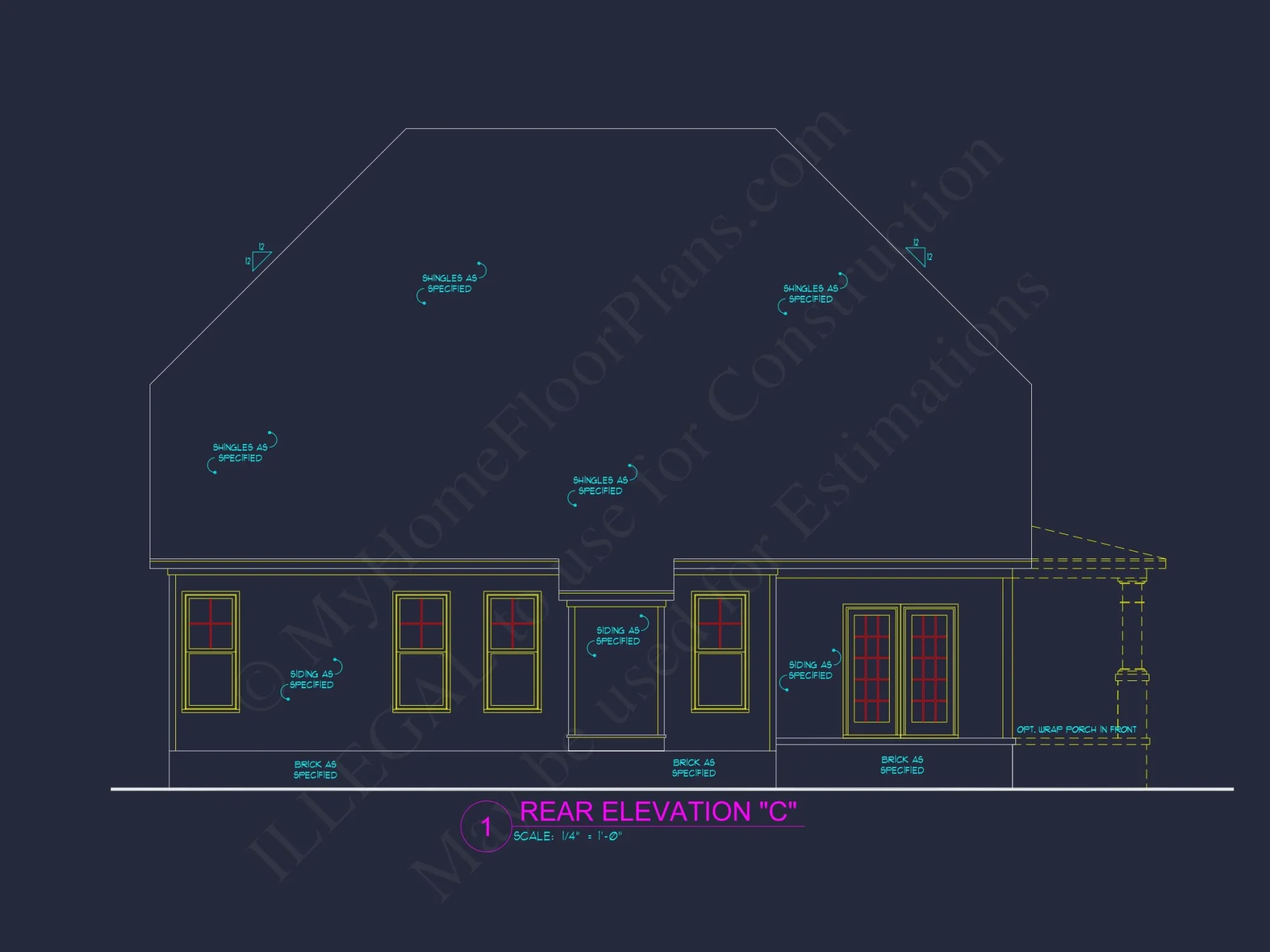 house Plan Blueprint: Large Architecture Designs w/ CAD