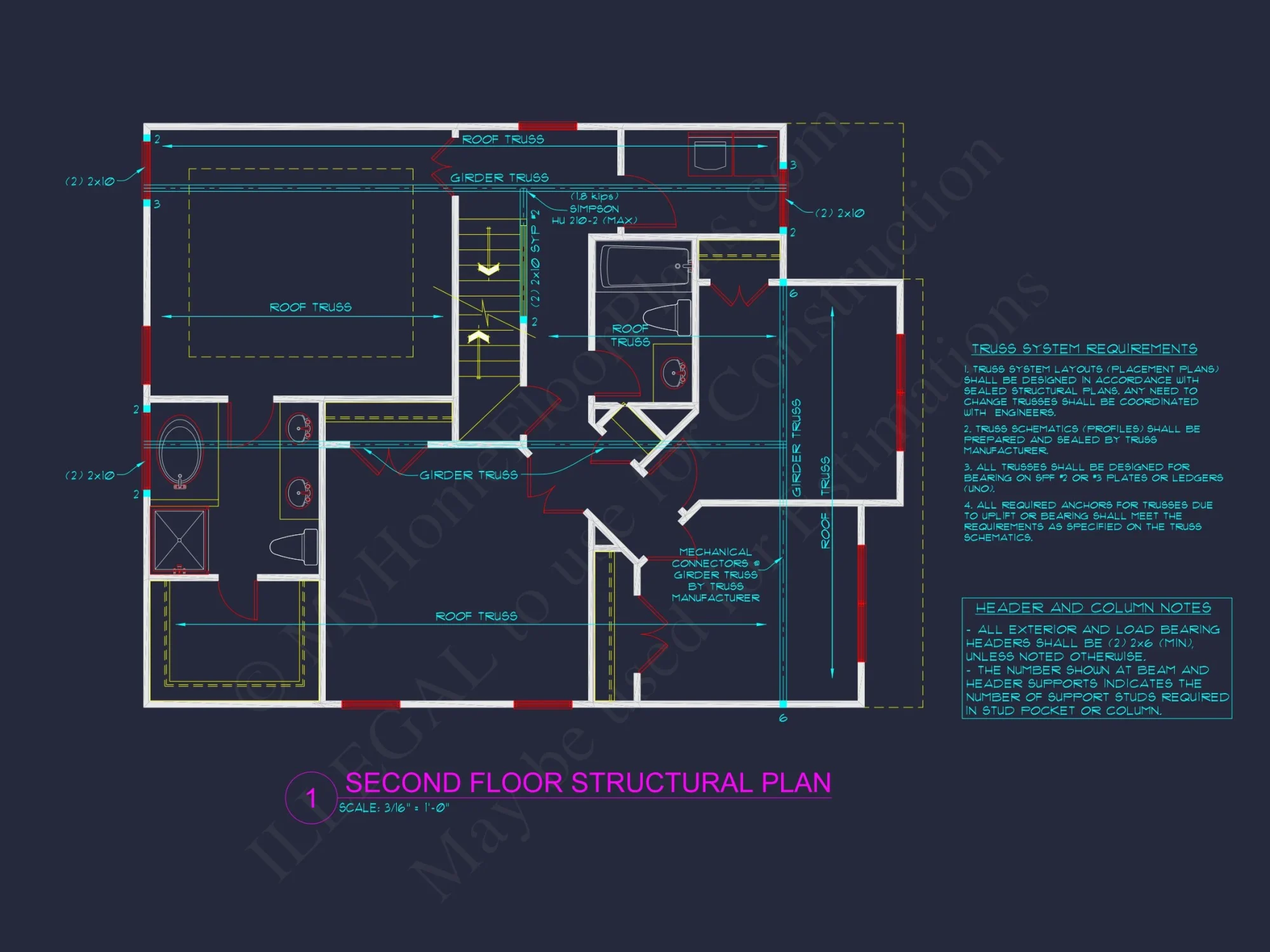 Modern Craftsman house Plan & CAD Architecture Blueprint