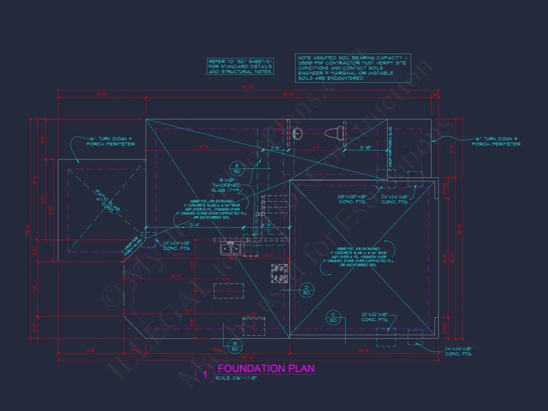 Modern Craftsman house Plan & CAD Architecture Blueprint