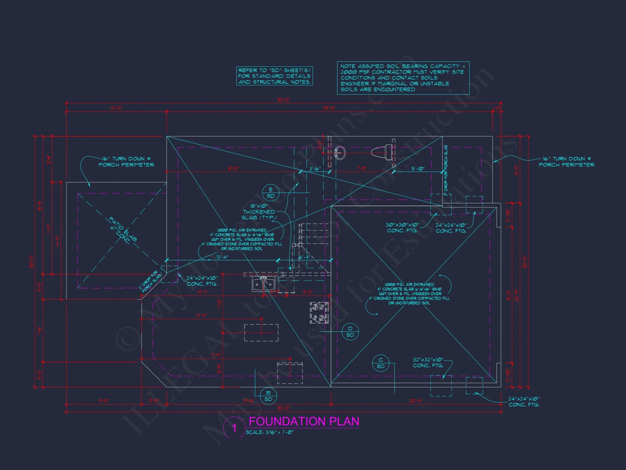 Modern Craftsman house Plan & CAD Architecture Blueprint