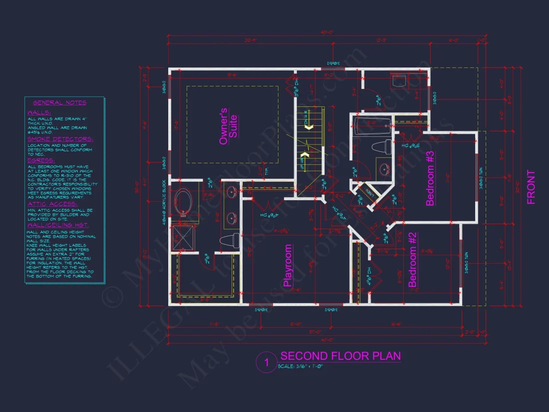 Modern Craftsman house Plan & CAD Architecture Blueprint
