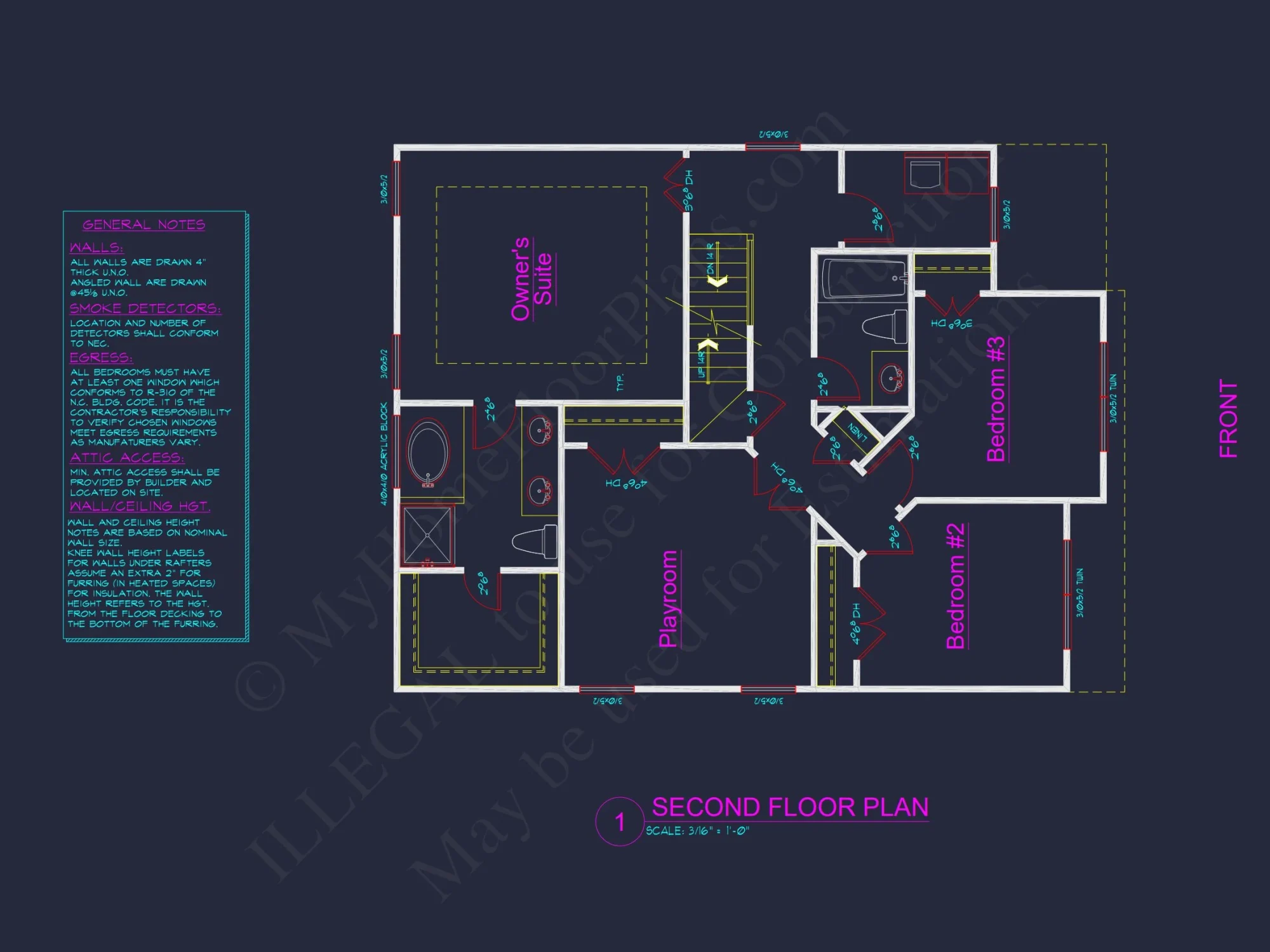 Modern Craftsman house Plan & CAD Architecture Blueprint